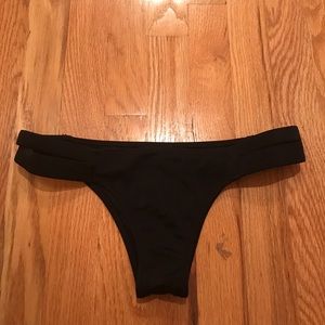 Black cheeky bikini bottoms